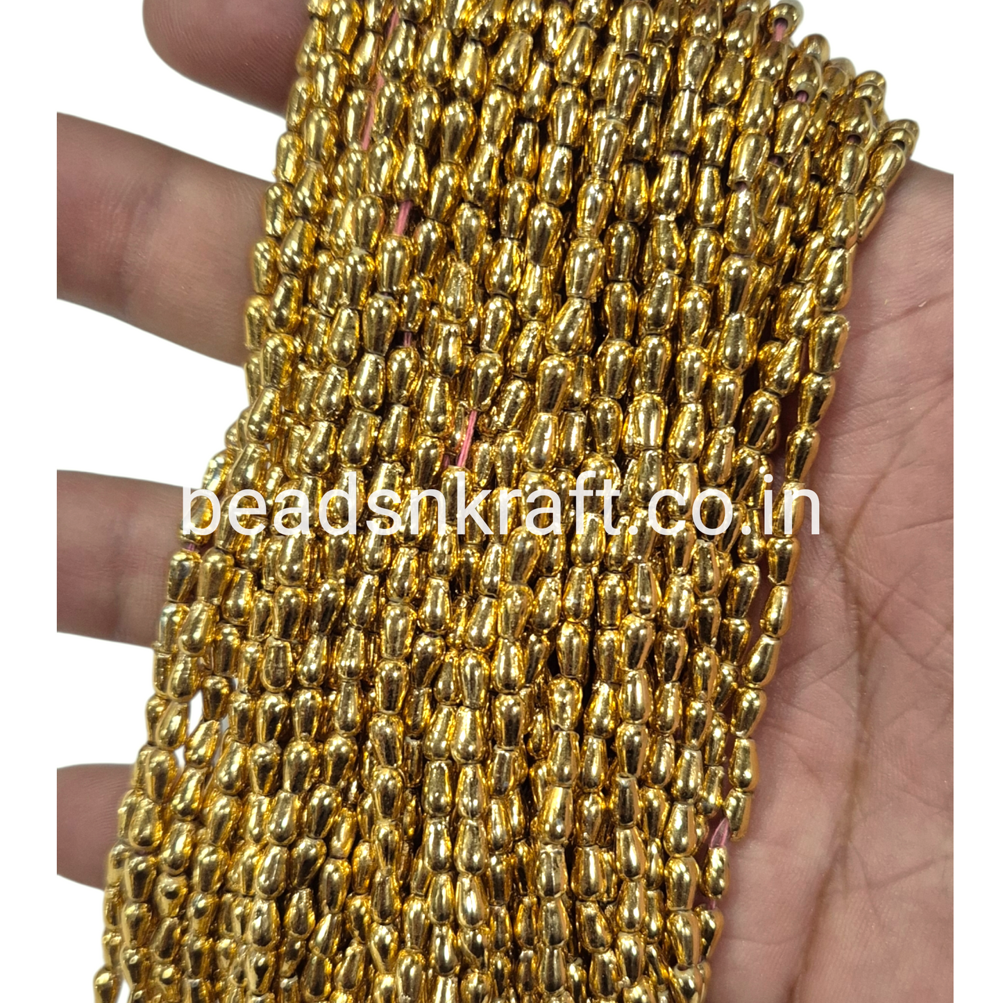 Wheat Beads Golden Metal