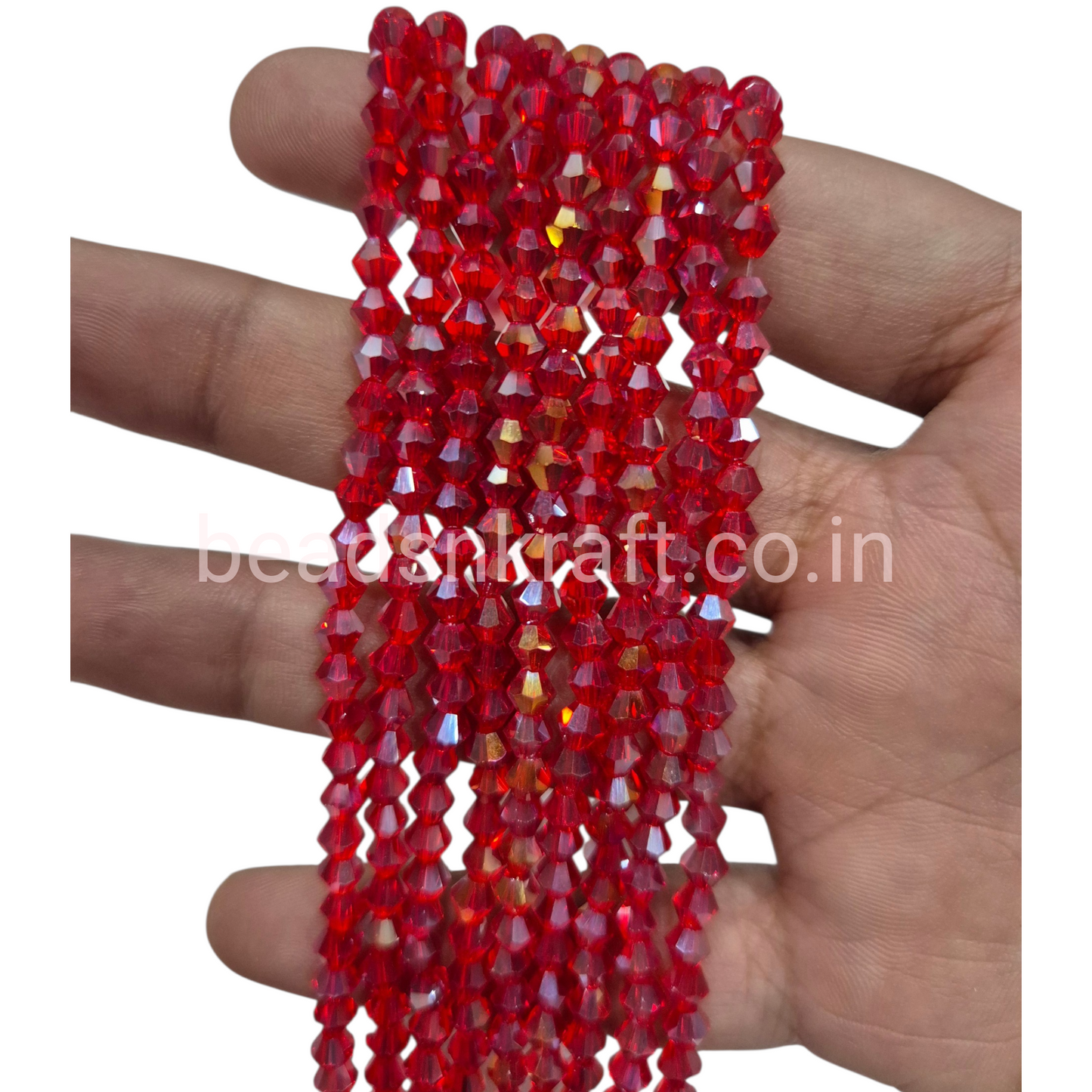 Red 4mm New Cut Crystal