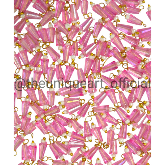 Pink Pencil Hanging Beads 4x8mm