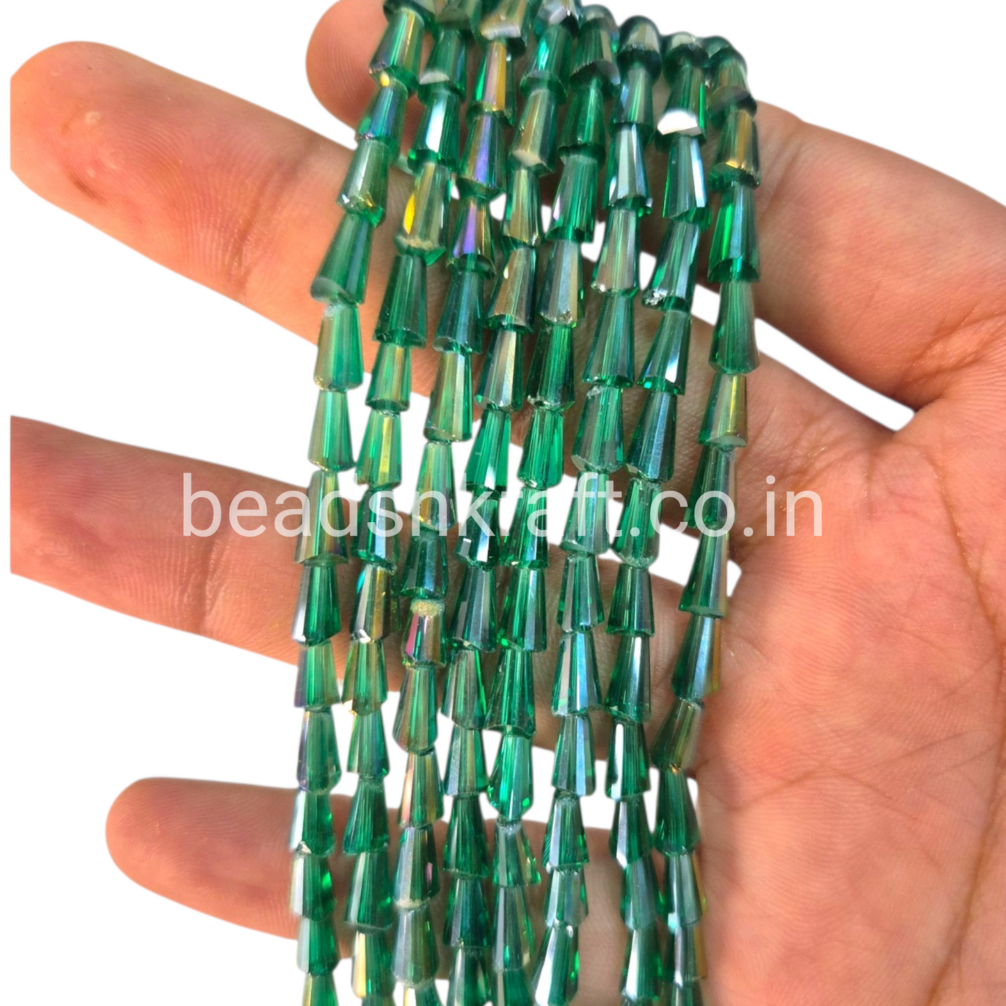 Emerald Green 4x8mm Pencil Crystal