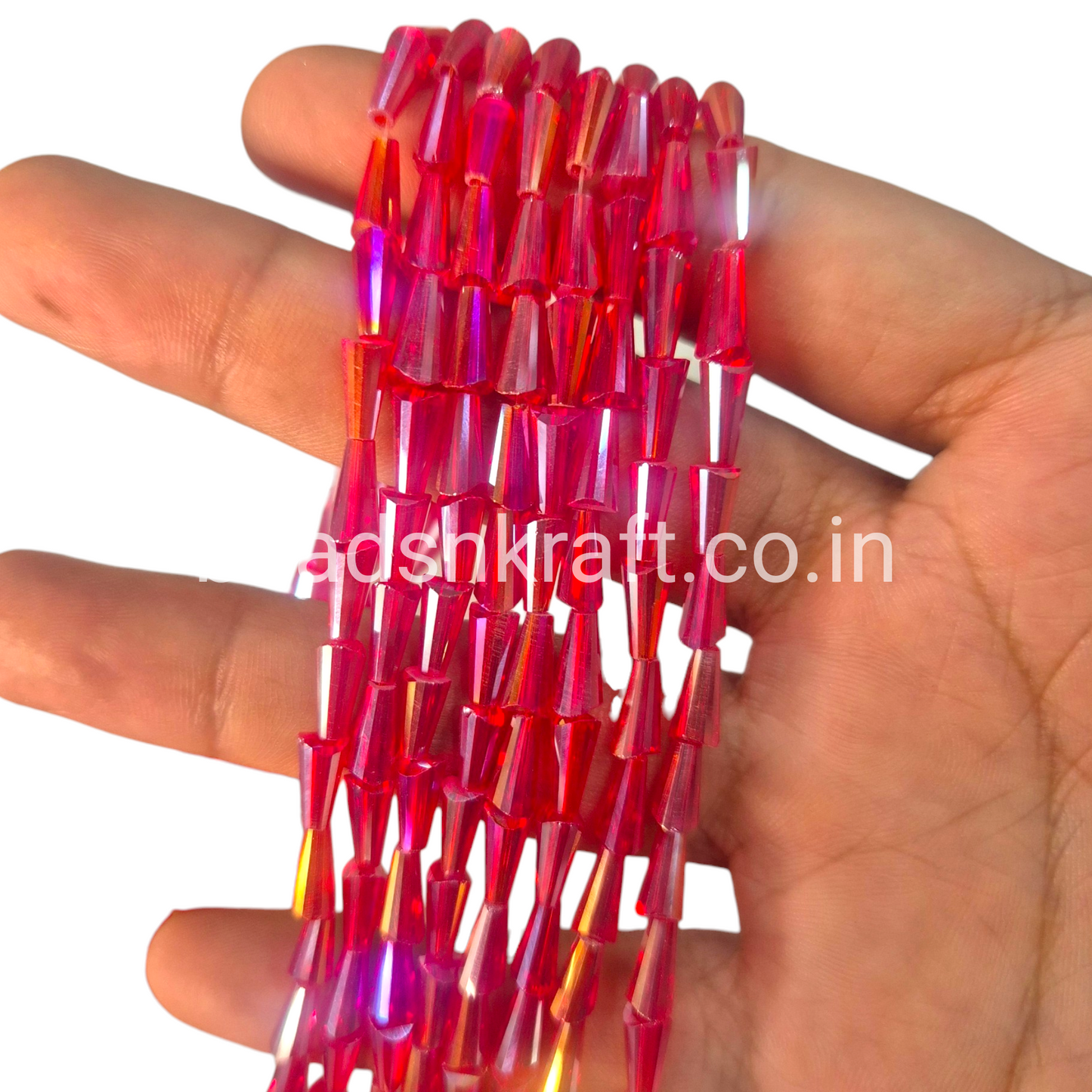 Red 4x8mm Pencil Crystal