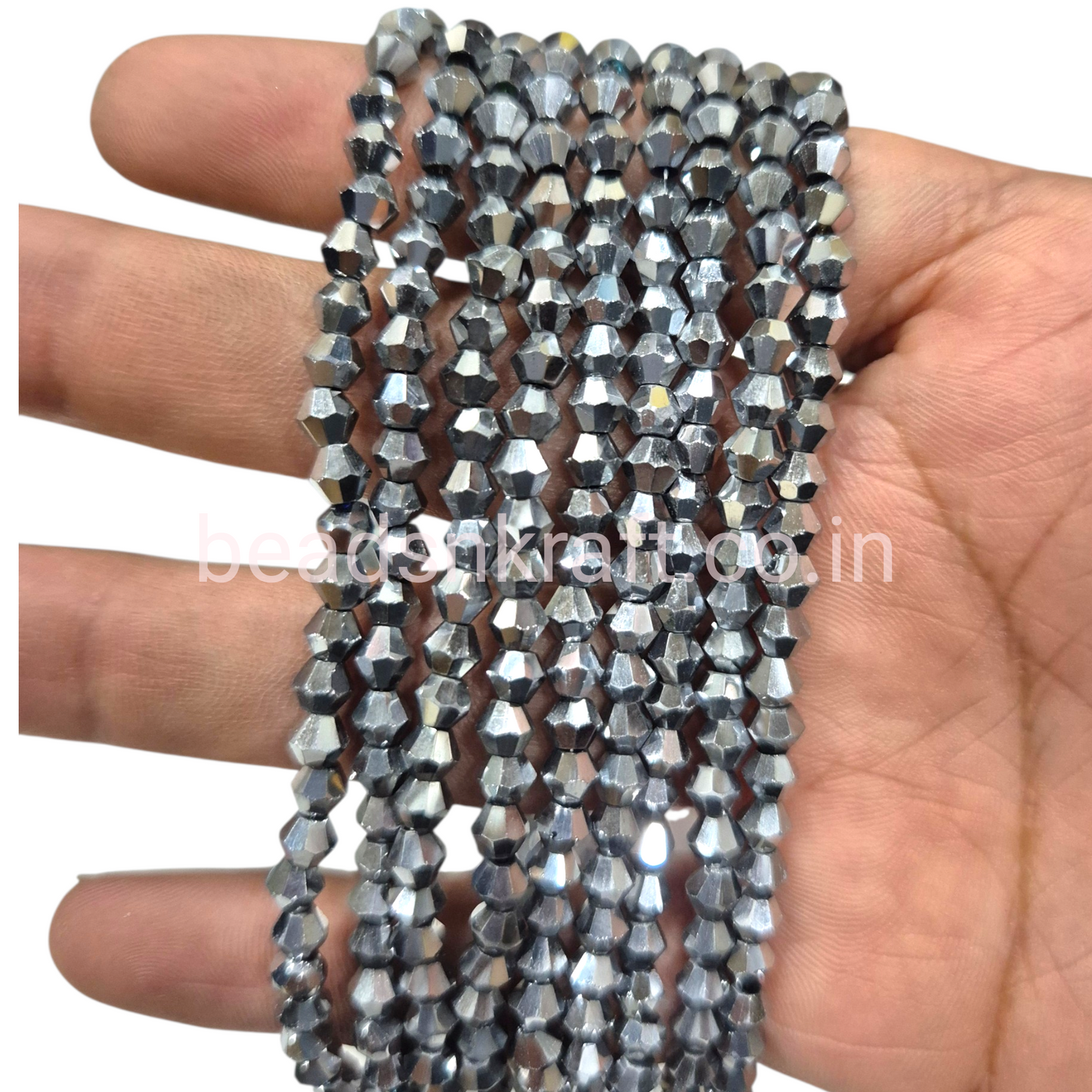 Silver Metal 4mm New Cut Crystal
